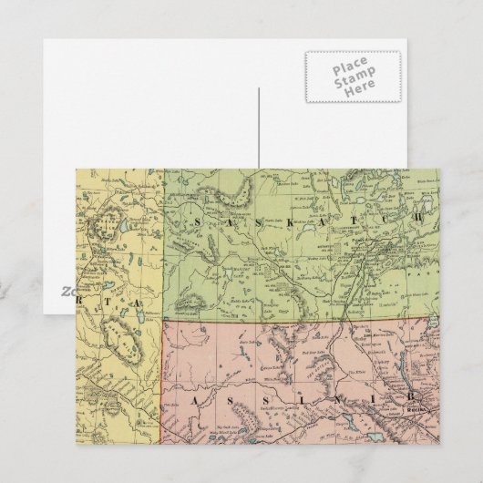 Alberta, Saskatchewan Briefkaart (Voorkant / Achterkant)