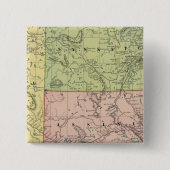 Alberta, Saskatchewan Vierkante Button 5,1 Cm (Voorkant)