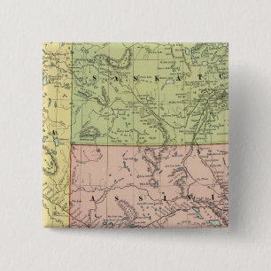 Alberta, Saskatchewan Vierkante Button 5,1 Cm