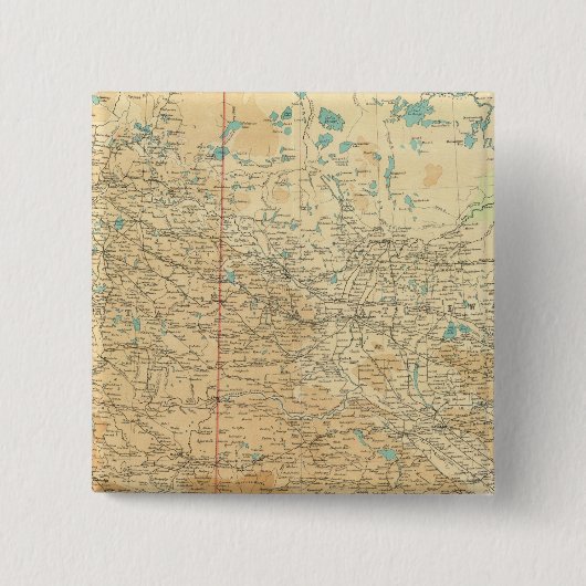 Alberta & Saskatchewan Vierkante Button 5,1 Cm (Voorkant)