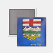 Alberta schilderde vlag magneet (Voorkant / Achterkant)