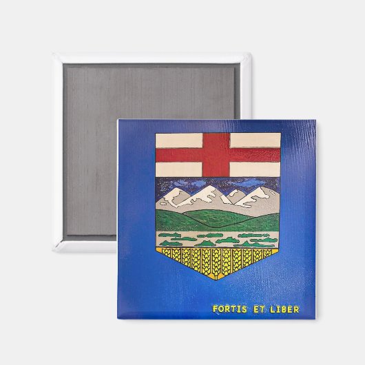 Alberta schilderde vlag magneet (Voorkant / Achterkant)