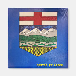 Alberta schilderde vlag magneet