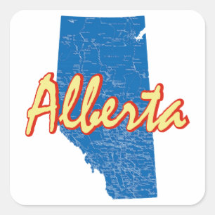 Alberta Vierkante Sticker