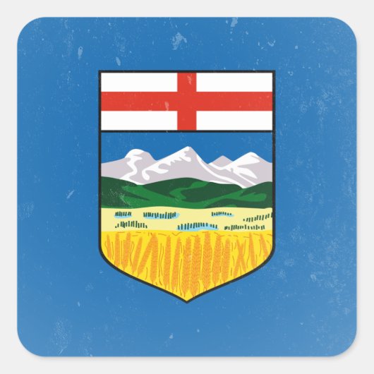 Alberta Vierkante Sticker (Voorkant)