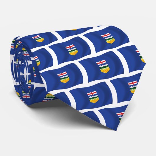 Alberta Vlag Stropdas (Opgerold)