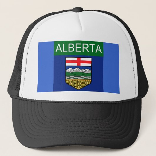 Alberta Vlag Trucker Hoed Pet (Voorkant)