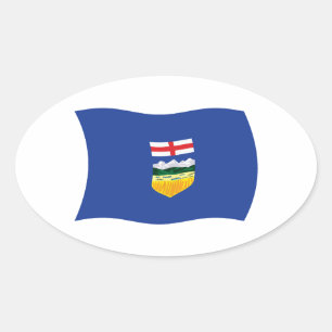 Alberta Vlagsticker Ovale Sticker