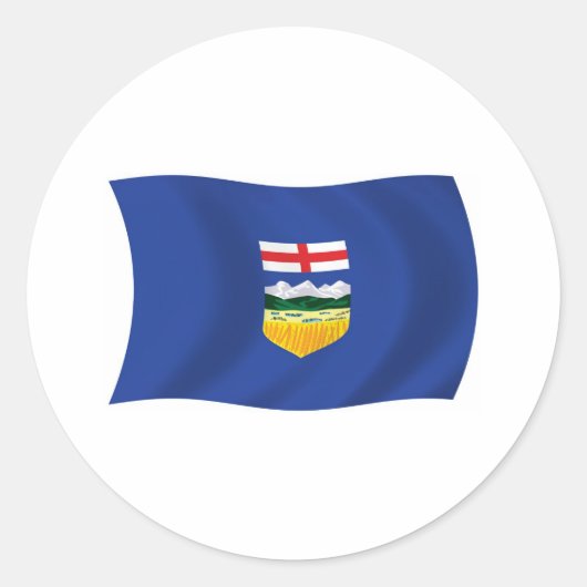 Alberta Vlagsticker Ronde Sticker (Voorkant)