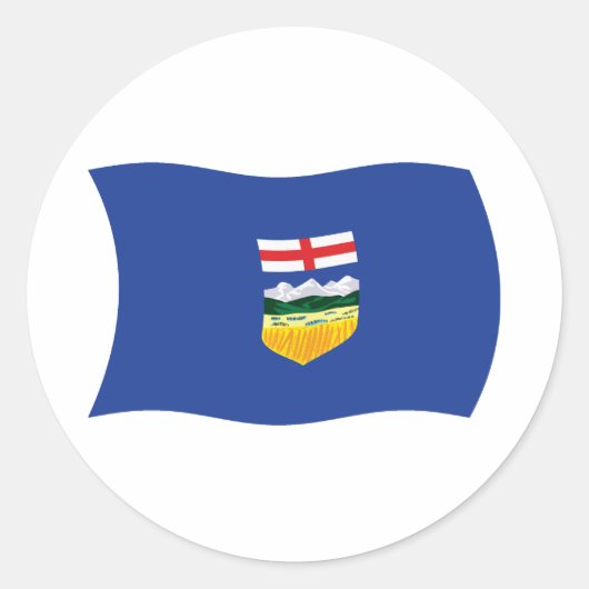 Alberta Vlagsticker Ronde Sticker (Voorkant)