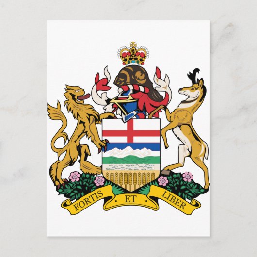 Alberta wapenschild briefkaart (Voorkant)