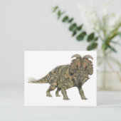 Albertaceratops Dinosaur die naar het front kijkt Briefkaart (Staand voorkant)