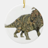 Albertaceratops Dinosaur die naar het front kijkt Keramisch Ornament (Voorkant)