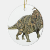 Albertaceratops Dinosaur die naar het front kijkt Keramisch Ornament (Links)