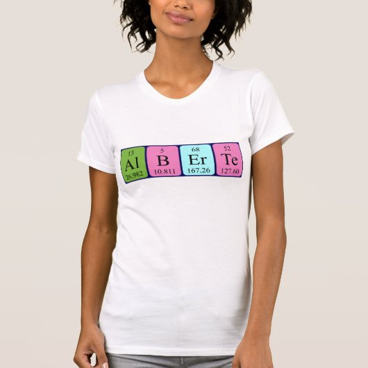 Alberte periodieke lijstnaam shirt (Voorkant)