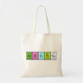 Albertine periodieke table name canvas tas (Voorkant)