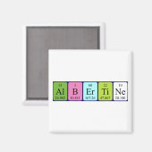 Albertine periodieke table name magnet (Voorkant / Achterkant)