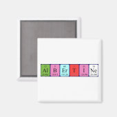 Albertine periodieke table name magnet (Voorkant / Achterkant)