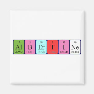Albertine periodieke table name magnet