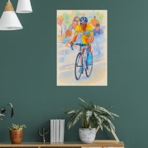 Alberto Contador Bovenop de Navacerrada-pas 2008 Poster