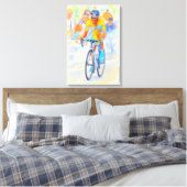 Alberto Contador Top van de Navacerrada Pas 2008 Canvas Afdruk (Insitu (Slaapkamer))
