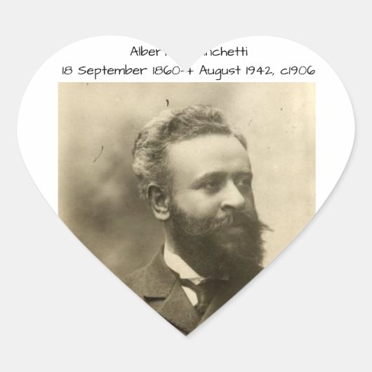 Alberto Franchetti c1906 Hart Sticker (Voorkant)