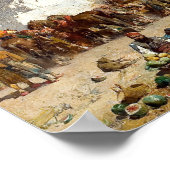 Alberto Pasini Market Day in Constantinopel Poster (Hoek)