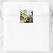 Alberto Rossi Arabische markt in Kaloun Vierkante Sticker (Tas)