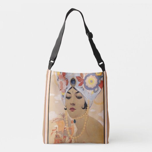 Alberto Vargas Art Deco Cross Body Handbag Crossbody Tas (Achterkant)