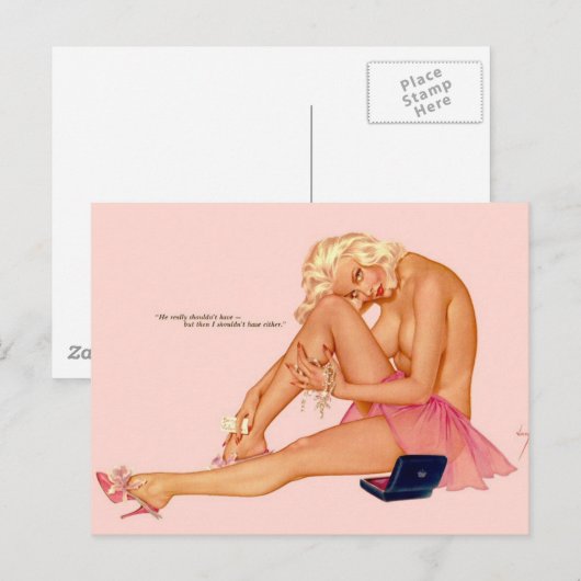 Alberto Vargas  Pin up Briefkaart (Voorkant / Achterkant)