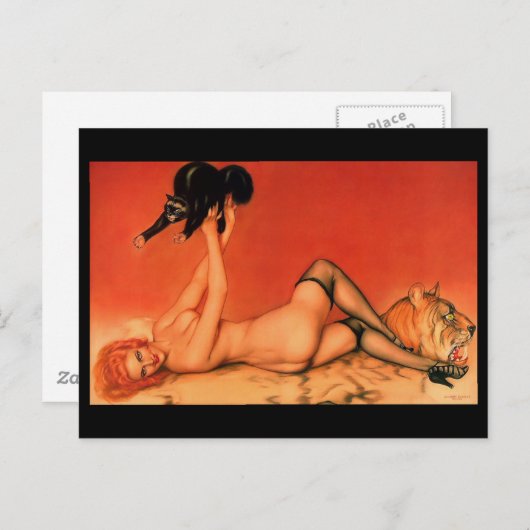 Alberto Vargas  Pin up Briefkaart (Voorkant / Achterkant)