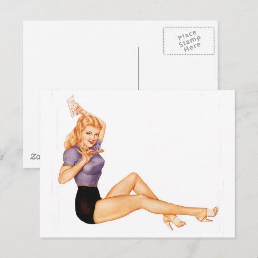 Alberto Vargas  Pin up Briefkaart (Voorkant / Achterkant)