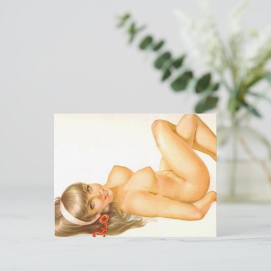 Alberto Vargas  Pin up Briefkaart (Staand voorkant)