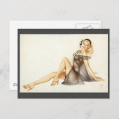 Alberto Vargas  Pin up Briefkaart (Voorkant / Achterkant)