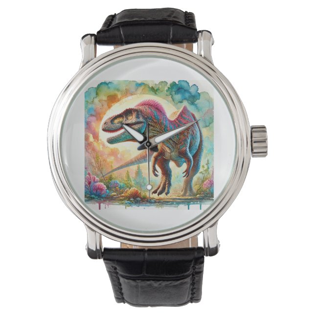 Albertosaurus in watercolor style 230824AREF117 -  Horloge (Voorkant)