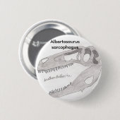 Albertosaurus sarcophagus ronde button 5,7 cm (Voorkant /achterkant)