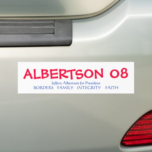 ALBERTSON voor President Bumpersticker (Op auto)