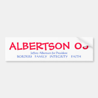 ALBERTSON voor President Bumpersticker