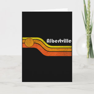 Albertville - Vintage Mannen Vrouwen 70s 80s Grafi Kaart