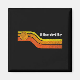 Albertville - Vintage Mannen Vrouwen 70s 80s Grafi Magneet