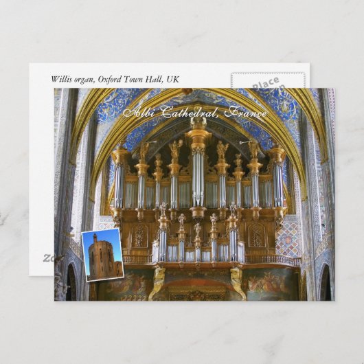 Albi Cathedraal Orgels Briefkaart (Voorkant / Achterkant)