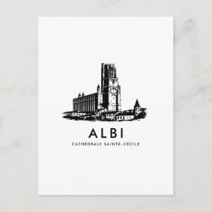 Albi Detail Kathedraal Poster Architectuur Vintage Briefkaart