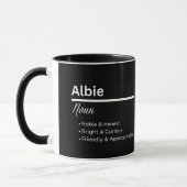 Albie Boy Name Definition Personalized Mug Mok (Links)