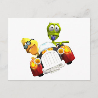 Albie en Frank Hot Roddin' Briefkaart