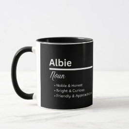 Albie Jongens Naam Definitie Gepersonaliseerde Mok