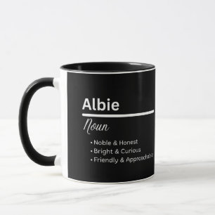 Albie Jongens Naam Definitie Gepersonaliseerde Mok