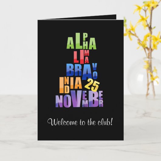 Albin 25-fonetisch alfabet kaart (Gele Bloem)