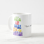 Albin 25-fonetisch alfabet koffiemok (Voorkant links)