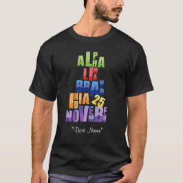 Albin 25-fonetisch alfabet t-shirt