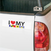 Albin 25 Ik hou van auto- of bootbumpersticker Bumpersticker (Op Truck)